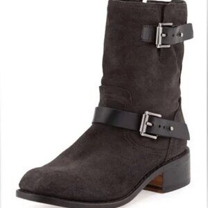 Rag & Bone Andover Suede Moto Boots Black Size EU 37/US 7🌺Host Pick🌺